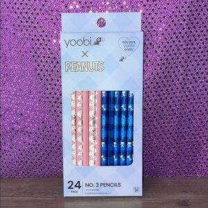 Yoobi x Peanuts Pencils - Pink and Blue Set